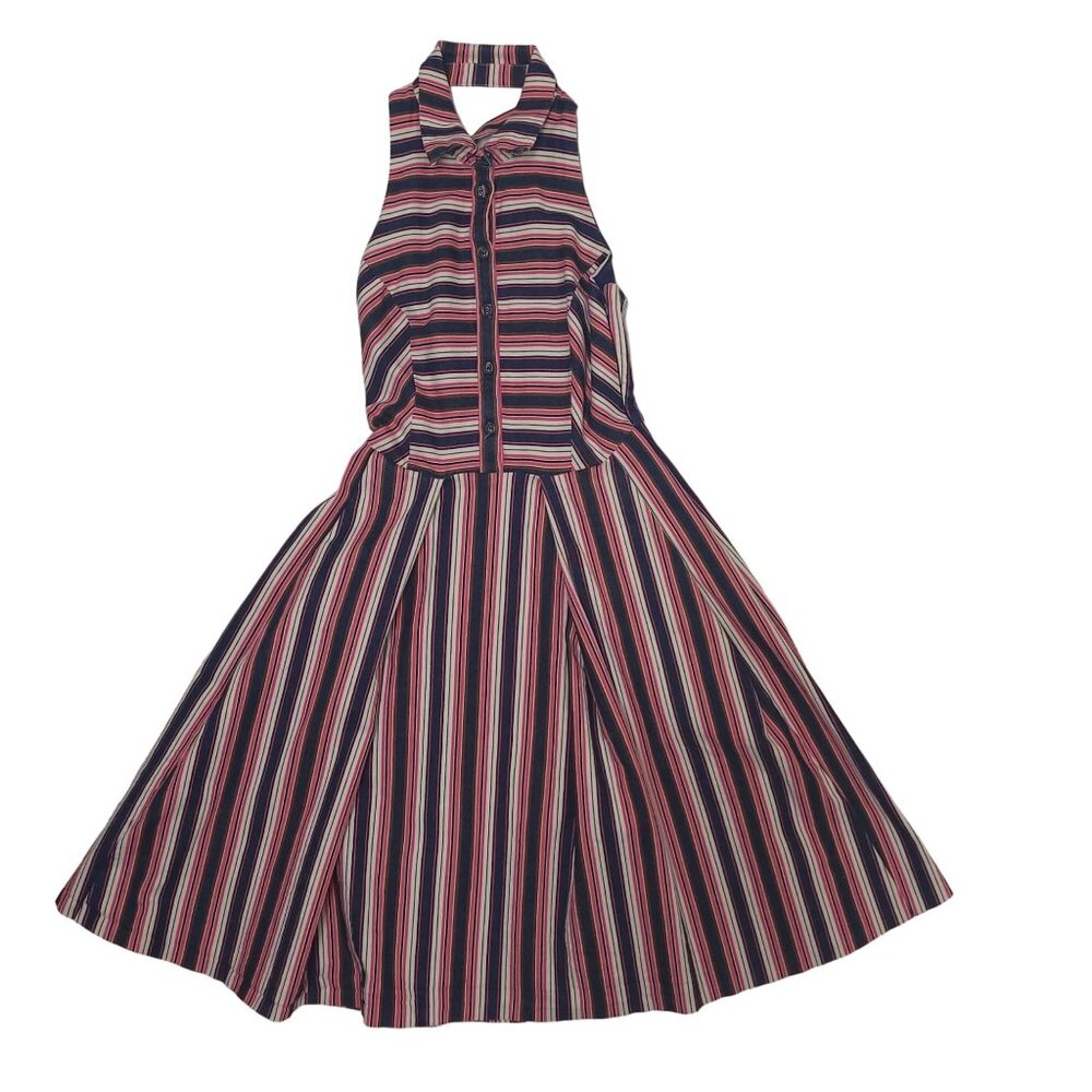 Modcloth Coconinno by Eva Franco sundress striped pockets size XS 4th of Ju
